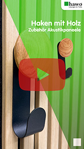 YouTube-Video Haken mit Holz für hawo Akustikpaneele