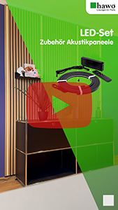 YouTube-Video LED-Set für Akustikpaneele