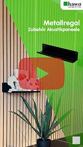 YouTube-Video Metallregale für hawo Akustikpaneele