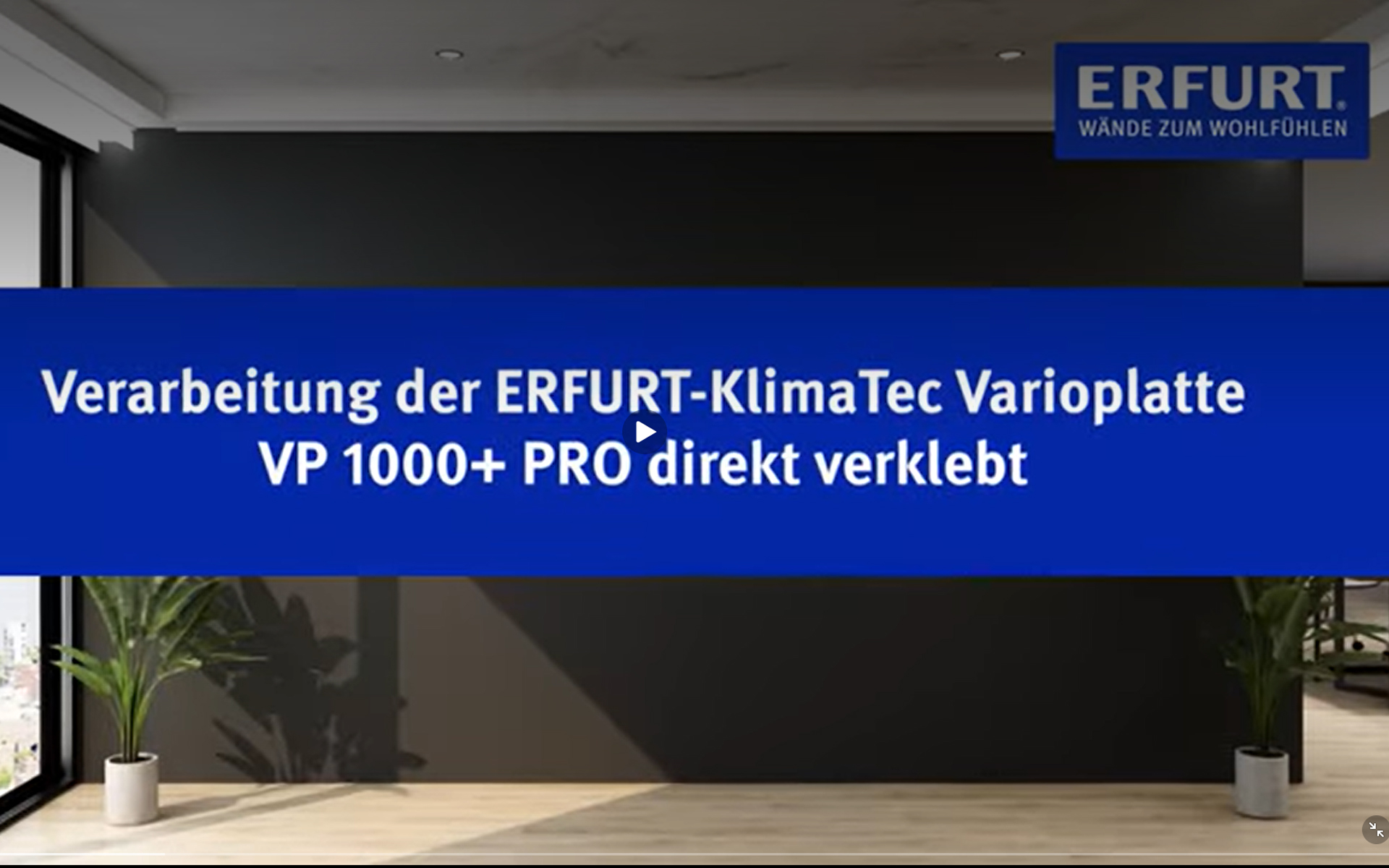 Vorschaubild YouTube-Video Erfurt KlimaTec Varioplatte VP 1000+ - Verasbeitung direkt verklebt