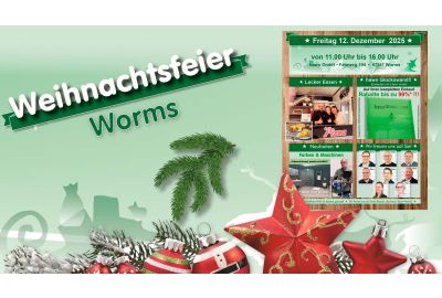 Verkaufsraum in Worms mit vielen Besuchern und Aussteller