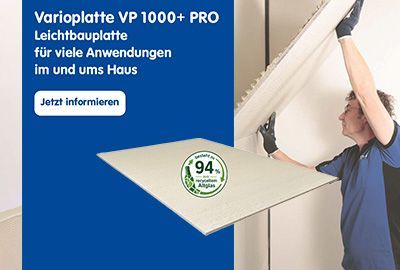 Wohnraum mit KlimaTec-Platten, -tapete und -kleber - Abbildung Bad und Schlafzimmer