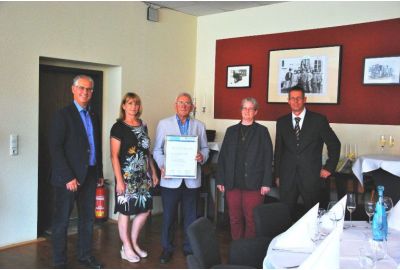 Geschäftsführer Pirron und Mitarbeiter der Firma Pirron