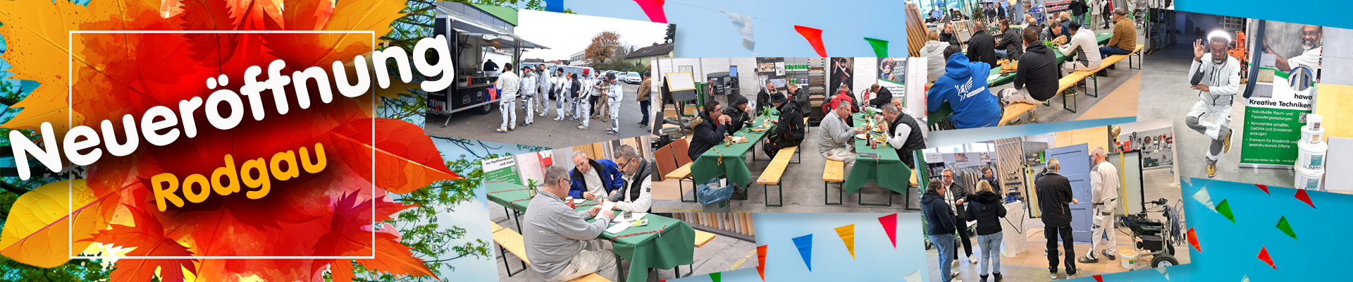 Familienfest Mannheim - Banner mit eine Colage aus Polaroid-Bildern mit Menschen, die das Filialfest besucht haben