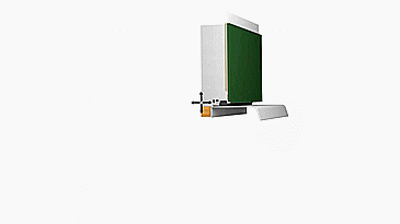animiertes GIF - zeigt die 3-dimensionale Begung von zwei Bauteilen mit eingebauter Leiste