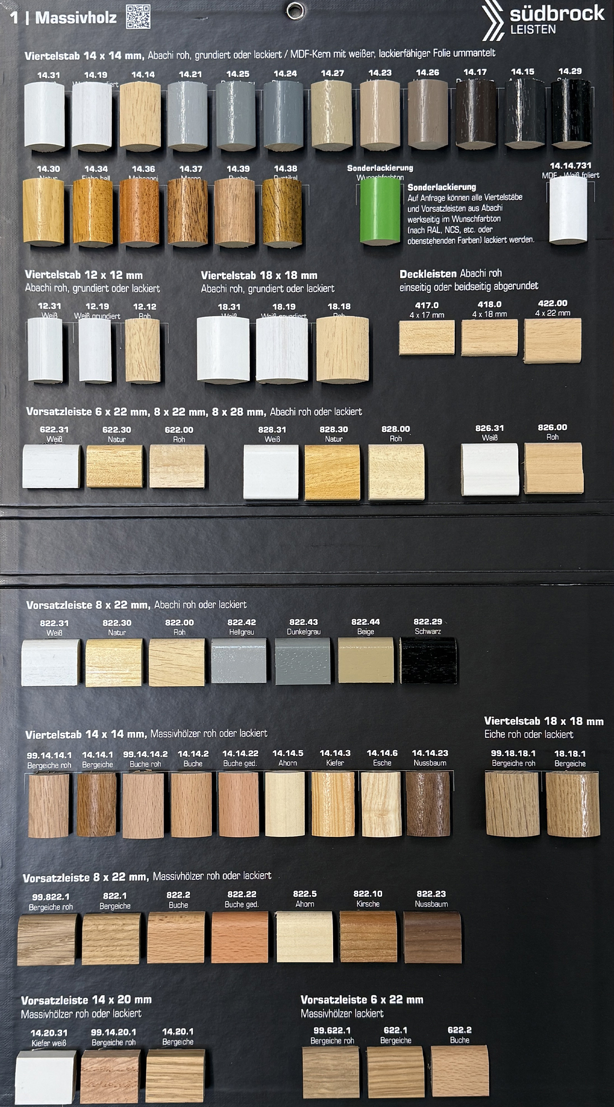 S&uuml;dbrock Massivholzleisten-&Uuml;bersicht 1