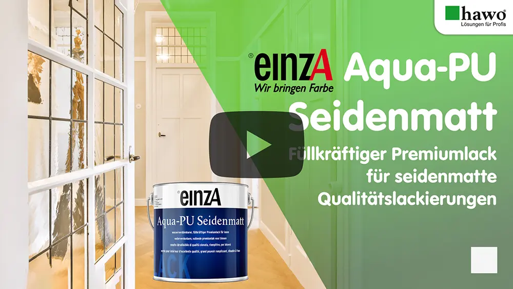 Titelbild des YouTube-Videos: einzA Aqua-PU Seidenmatt Produktvorstellung
